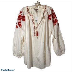 H & M Boho Peasant Blouse. Size 2XL. NWT